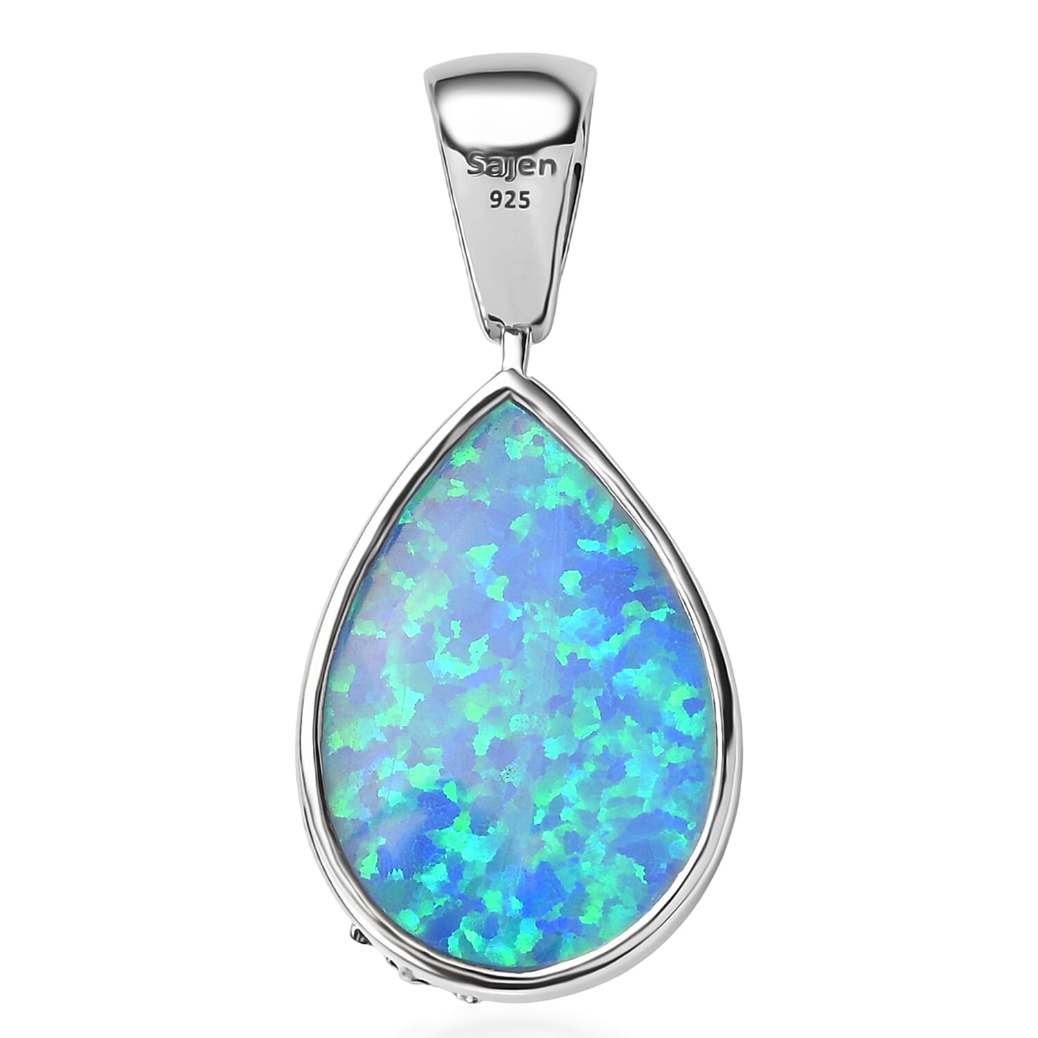 AAA Blauer Opal, Larimar Anhänger 925 Silber Rhodiniert ca. 9,30 ct.