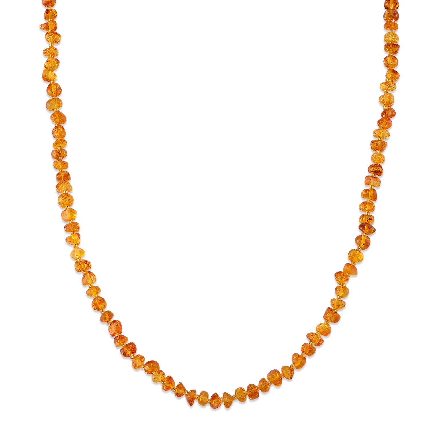 Bernstein 50+5cm Edelstahl-Halskette - 45 ct.