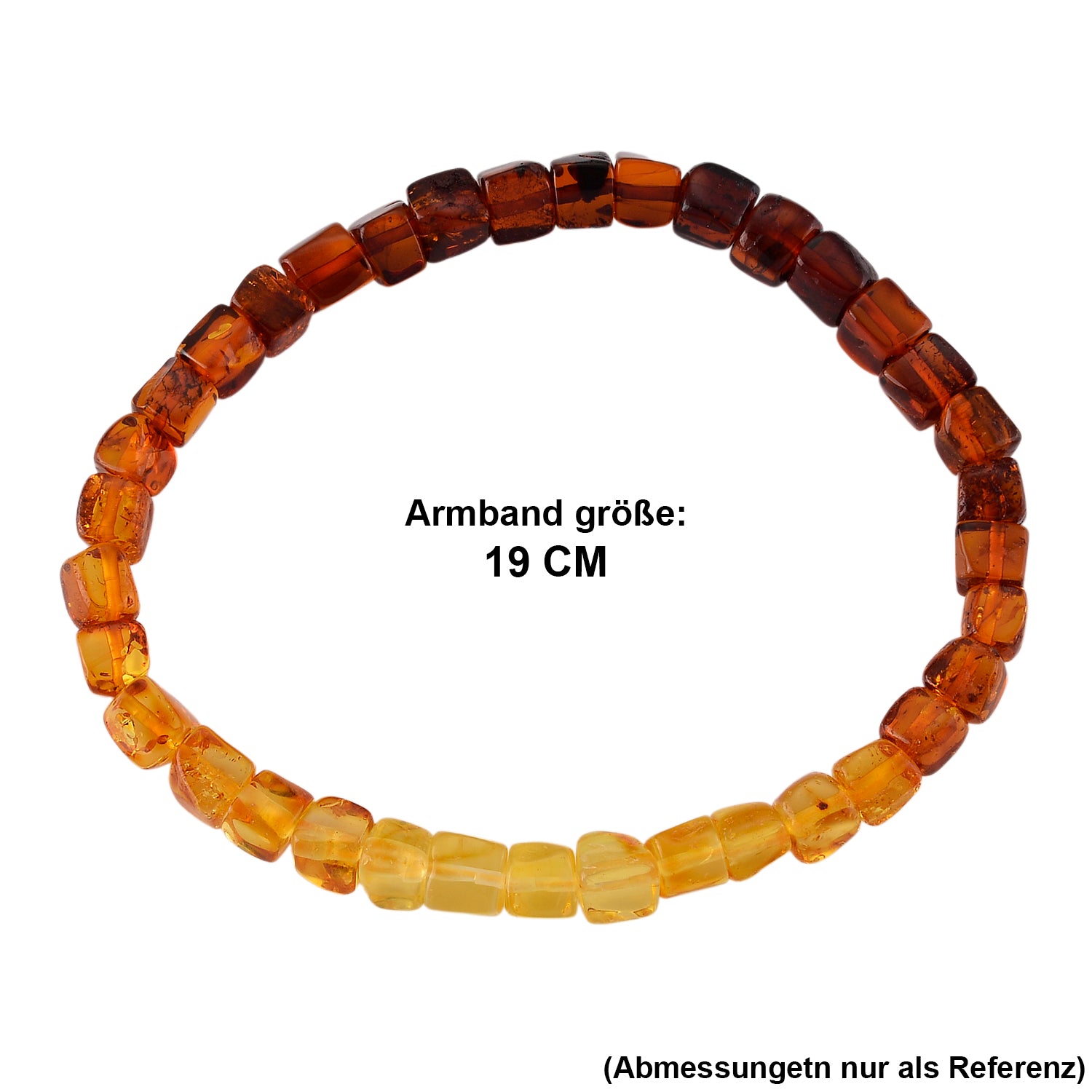 Flexibles mehrfarbiges natürliches baltisches Bernstein Armband - 25 ct.
