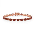 D'Joy AA Tansanischer Natronite Armband ca. 20 cm 925 Silber 750 Roségold vermeil ca. 19,10 ct.