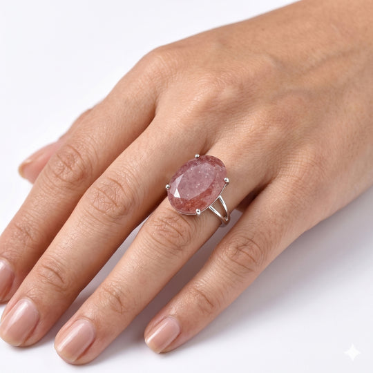 D'Joy AA Tansanischer Natronite Ring 925 Silber Rhodiniert (Größe 20.00) ca. 10,25 ct