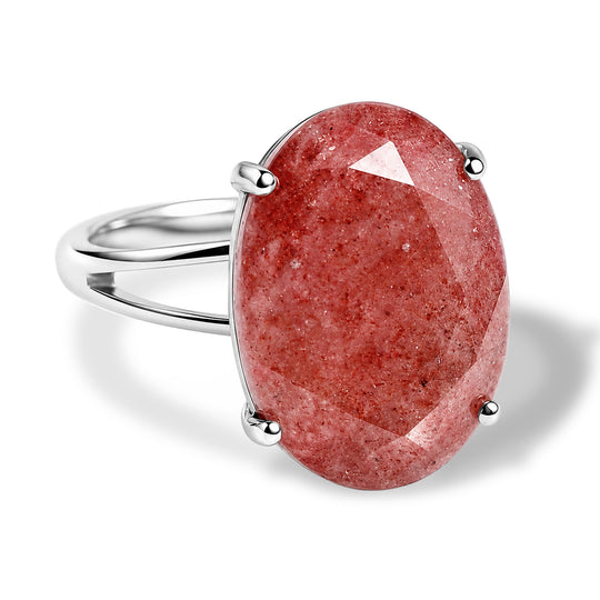 D'Joy AA Tansanischer Natronite Ring 925 Silber Rhodiniert (Größe 20.00) ca. 10,25 ct