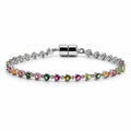 D'Joy AA Mehrfarbig-Turmalin Armband ca. 18 cm 925 Silber Rhodiniert ca. 4,42 ct.