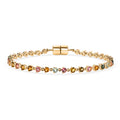 D'Joy AA Mehrfarbig-Turmalin Armband ca. 19 cm 925 Silber 750 Gelbgold vermeil ca. 4,18 ct.