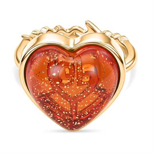 GP Whispers of Murano Kollektion - Murano aus Italien, Kanchanaburi Blauer Saphir Ring 925 Silber 750 Gelbgold vermeil (Größe 21.00) ca 10.06 ct