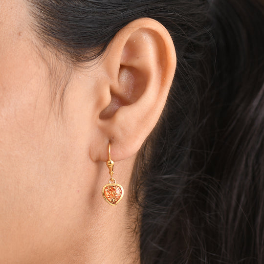 GP Whispers of Murano Kollektion - Murano aus Italien, Kanchanaburi Blauer Saphir Ohrringe 925 Silber 750 Gelbgold vermeil ca. 2.69 ct