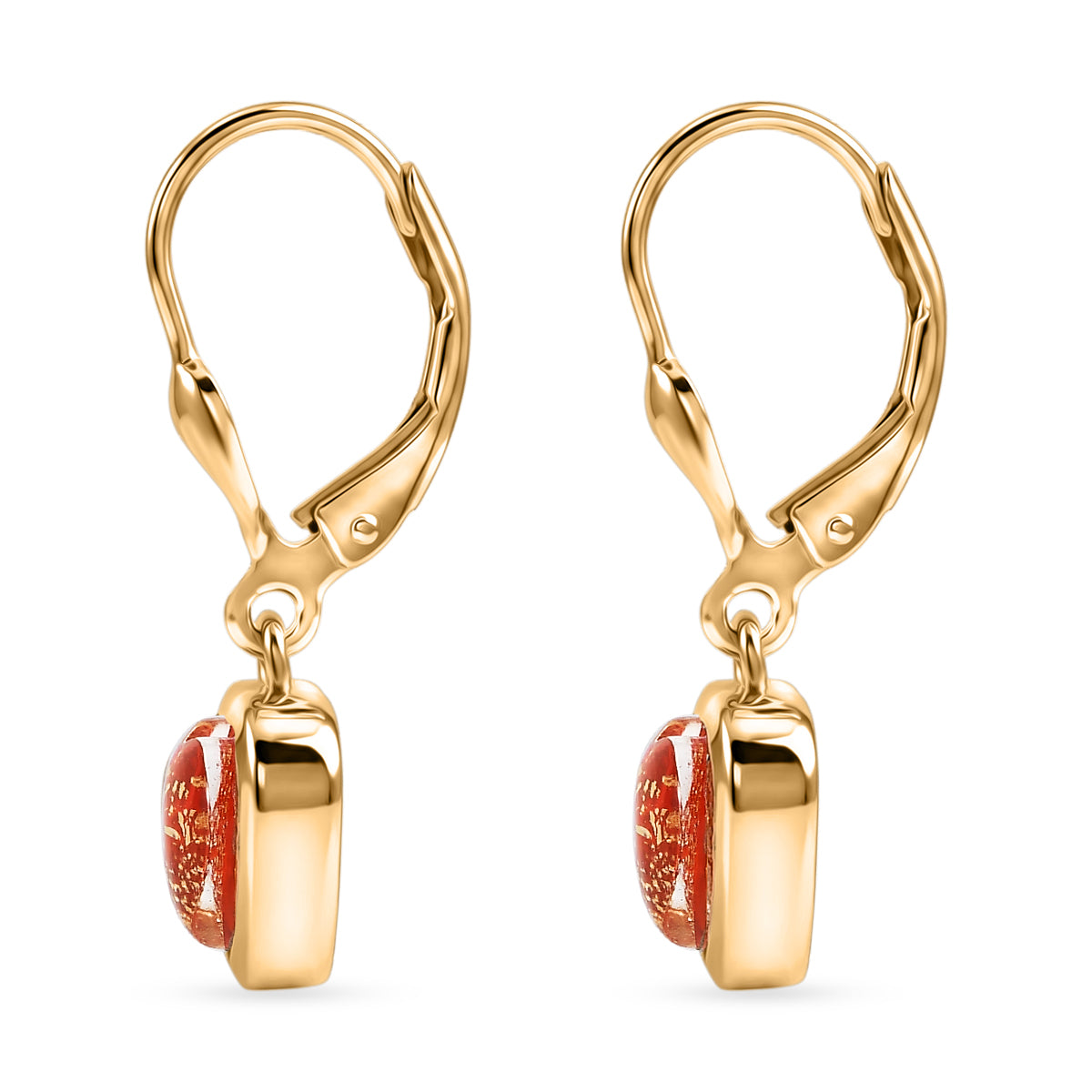 GP Whispers of Murano Kollektion - Murano aus Italien, Kanchanaburi Blauer Saphir Ohrringe 925 Silber 750 Gelbgold vermeil ca. 2.69 ct