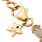 GP - Mehrfarbig Saphir Halskette ca. 45 cm 925 Silber 750 Gelbgold vermeil ca. 99,74 ct.