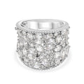 Weißer Zirkonia Ring Nickelfreies Messing (Größe 17.00)