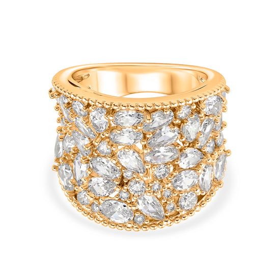 Weißer Zirkonia Ring Nickelfreies Messing (Größe 17.00)