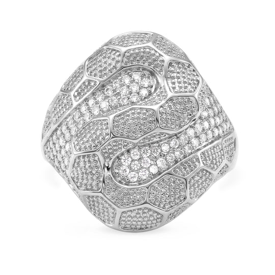 Weißer Zirkonia Ring Nickelfreies Messing (Größe 18.25)
