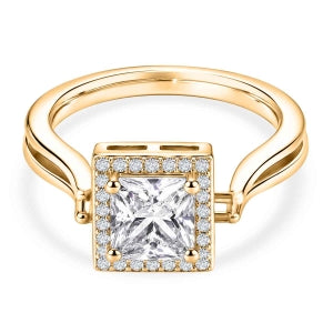 Weißer Zirkonia, Blau Kristall Ring Nickelfreies Messing (Größe 17.25)