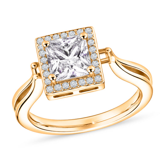 Weißer Zirkonia, Blau Kristall Ring Nickelfreies Messing (Größe 17.25)