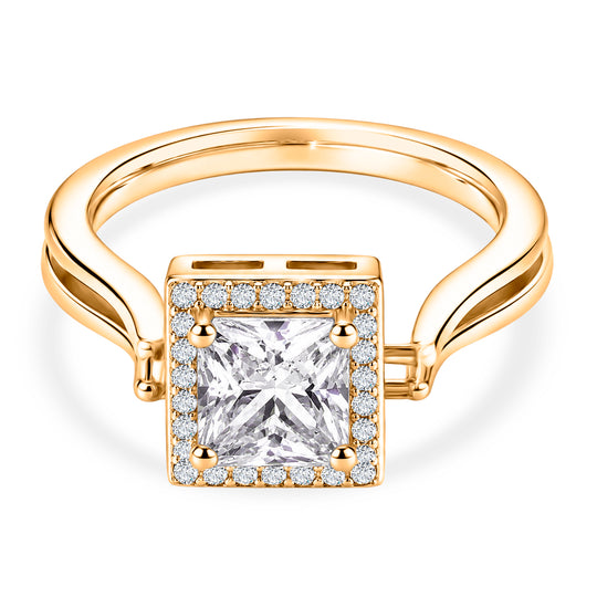 Weißer Zirkonia, Blau Kristall Ring Nickelfreies Messing (Größe 17.25)
