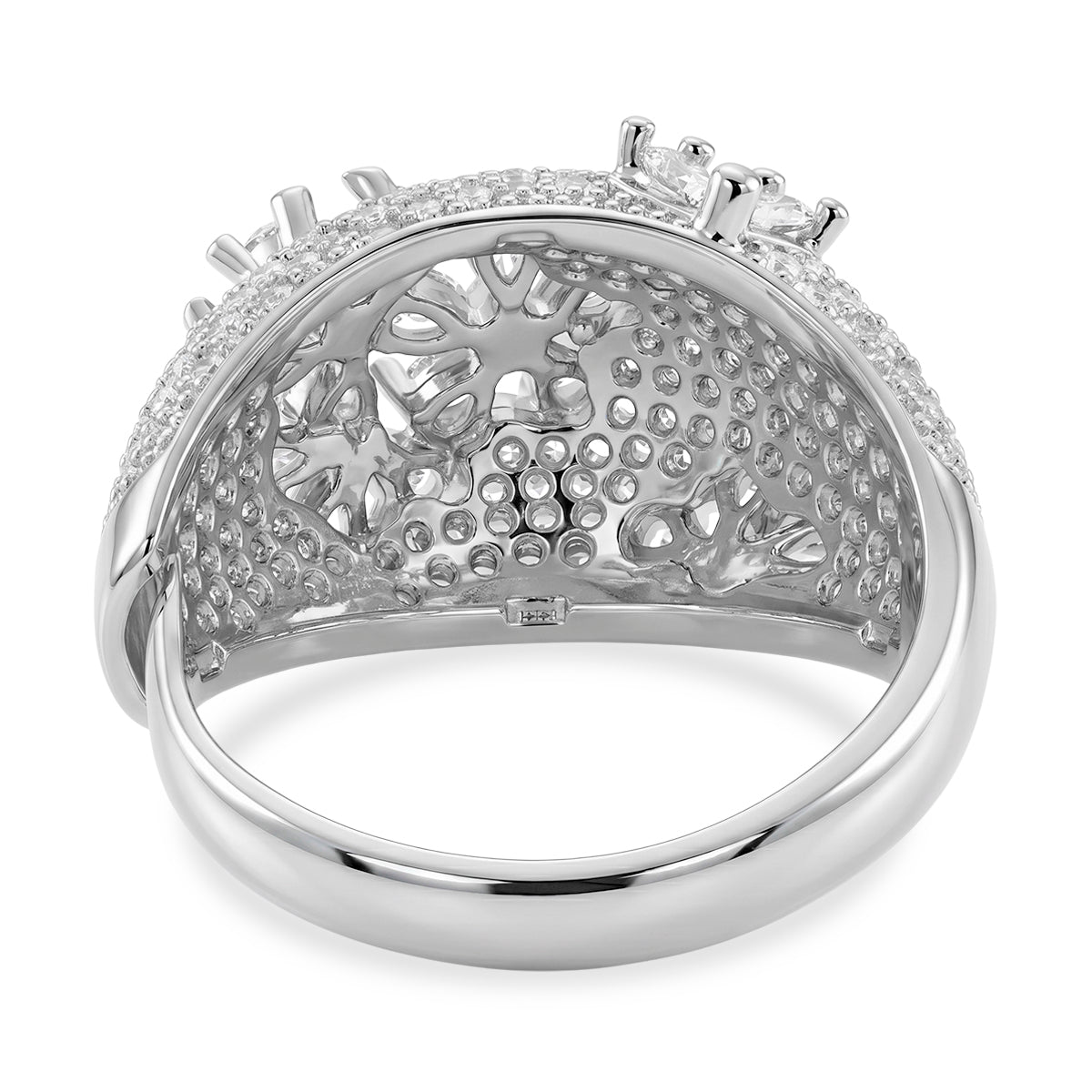 Weißer Zirkonia Ring Nickelfreies Messing (Größe 18.00)