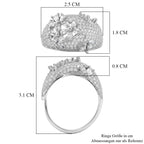 Weißer Zirkonia Ring Nickelfreies Messing (Größe 19.00)