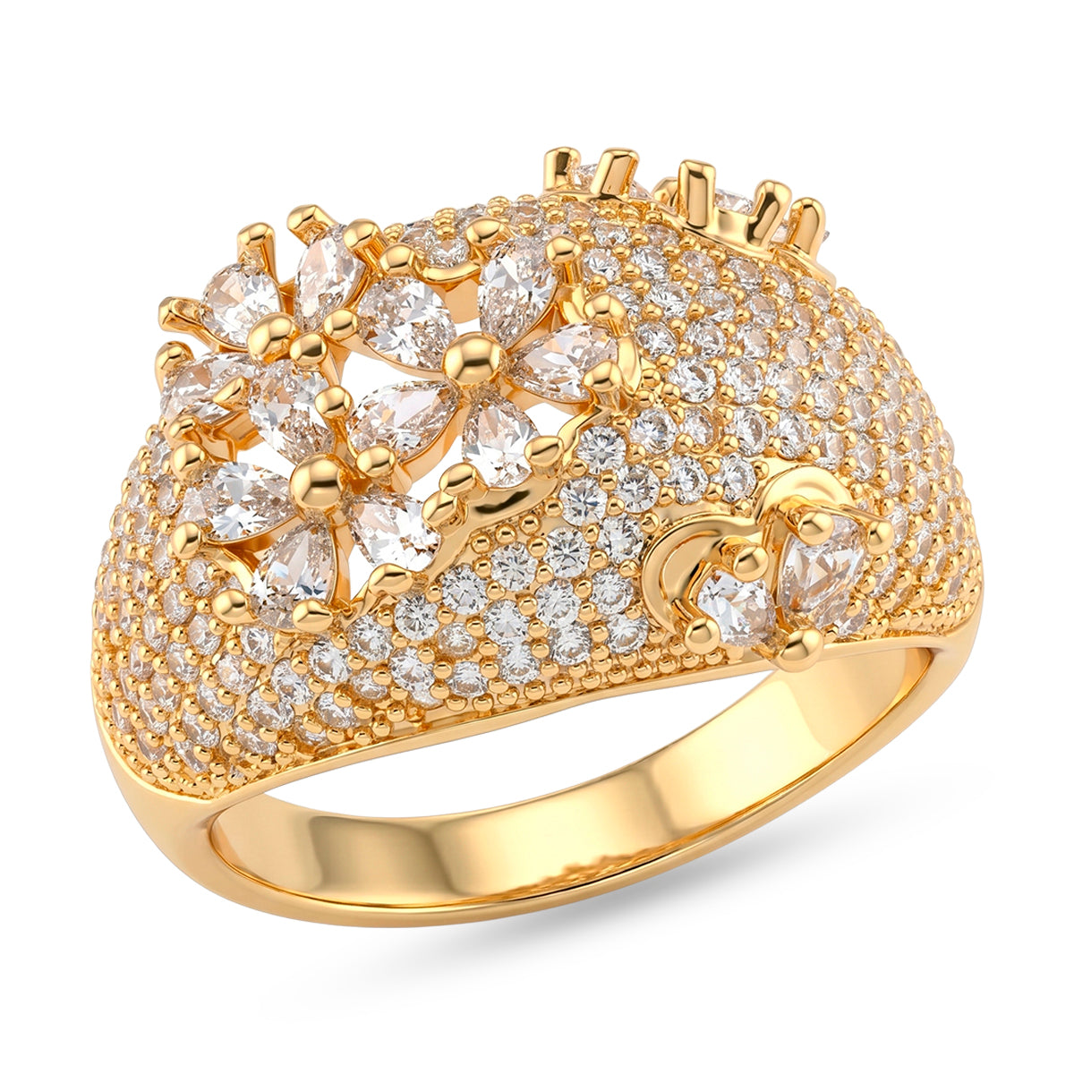 Weißer Zirkonia Ring Nickelfreies Messing (Größe 18.00)