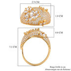 Weißer Zirkonia Ring Nickelfreies Messing (Größe 19.00)