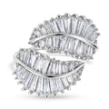 Weißer Zirkonia Ring Nickelfreies Messing Flexible (Größe 17.00-18.00)