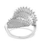 Weißer Zirkonia Ring Nickelfreies Messing Flexible (Größe 17.00-18.00)