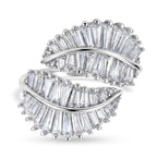 Weißer Zirkonia Ring Nickelfreies Messing Flexibles (Größe 19.00-20.00)