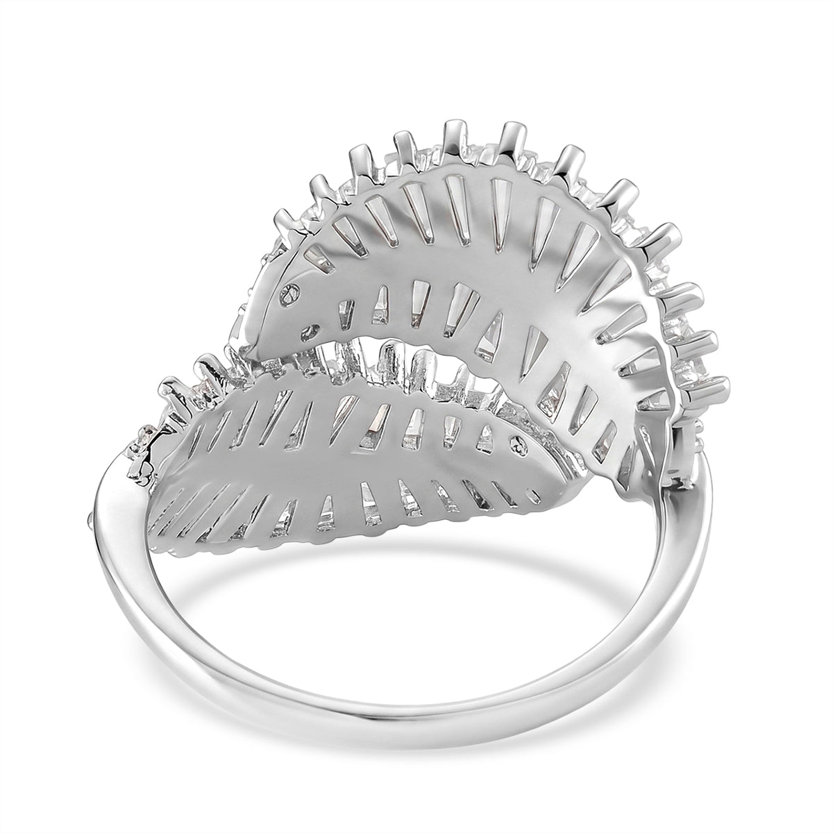 Weißer Zirkonia Ring Nickelfreies Messing Flexibles (Größe 19.00-20.00)