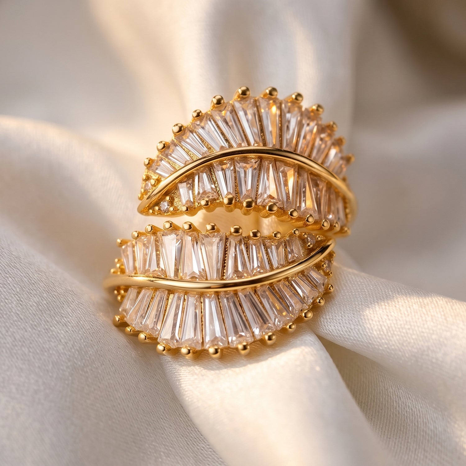 Weißer Zirkonia Ring Nickelfreies Messing Flexibles (Größe 17.00-18.00)