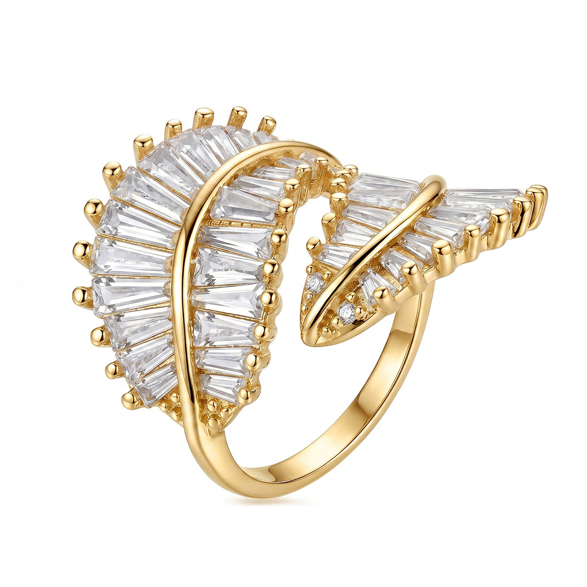 Weißer Zirkonia Ring Nickelfreies Messing Flexibles (Größe 17.00-18.00)
