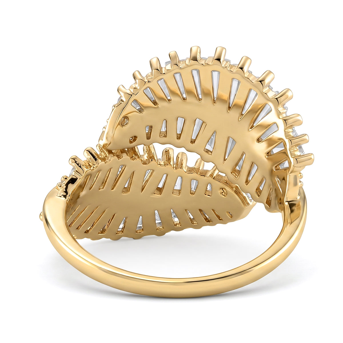 Weißer Zirkonia Ring Nickelfreies Messing Flexibles (Größe 17.00-18.00)