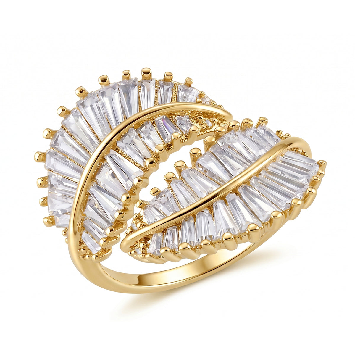 Weißer Zirkonia Ring Nickelfreies Messing Flexibles (Größe 19.00-20.00)