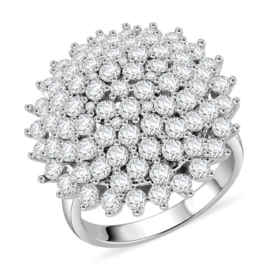 Weißer Zirkonia Ring Nickelfreies Messing (Größe 17.25)