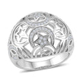 Weißer Zirkonia Ring Nickelfreies Messing (Größe 18.25) 0.50 ct