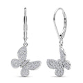 D'Joy Weißer Diamant Ohrringe 925 Silber Rhodiniert ca. 0.50 ct