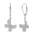 D'Joy Weißer Diamant Ohrringe 925 Silber Rhodiniert ca. 0.50 ct