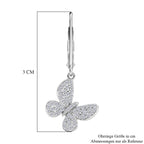 D'Joy Weißer Diamant Ohrringe 925 Silber Rhodiniert ca. 0.50 ct
