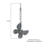 D'Joy Mehrfarbiger Diamant Ohrringe 925 Silber Rhodiniert ca. 0.50 ct