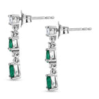 D'Joy AAA Kagem Sambischer Smaragd Ohrringe 925 Silber Rhodiniert ca. 1,09 ct.
