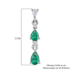 D'Joy AAA Kagem Sambischer Smaragd Ohrringe 925 Silber Rhodiniert ca. 1,09 ct.