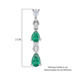 D'Joy AAA Kagem Sambischer Smaragd Ohrringe 925 Silber Rhodiniert ca. 1,09 ct.