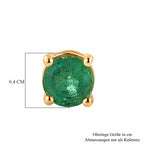 D'Joy AAA Kagem Sambischer Smaragd Ohrringe 925 Silber 750 Gelbgold vermeil ca. 0.49 ct