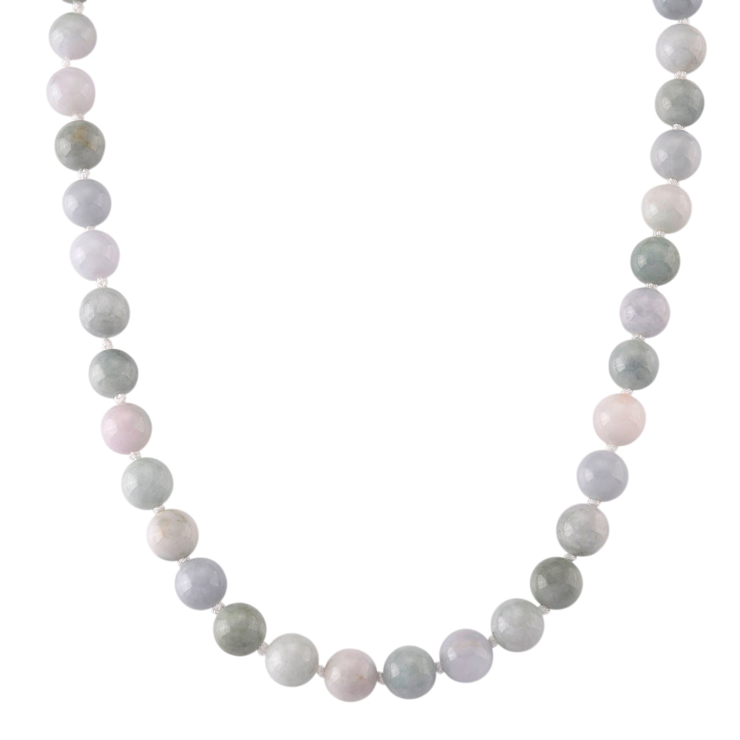 D'Joy Mehrfarbig Jade Halskette ca. 50 cm 925 Silber Rhodiniert ca. 640,00 ct.