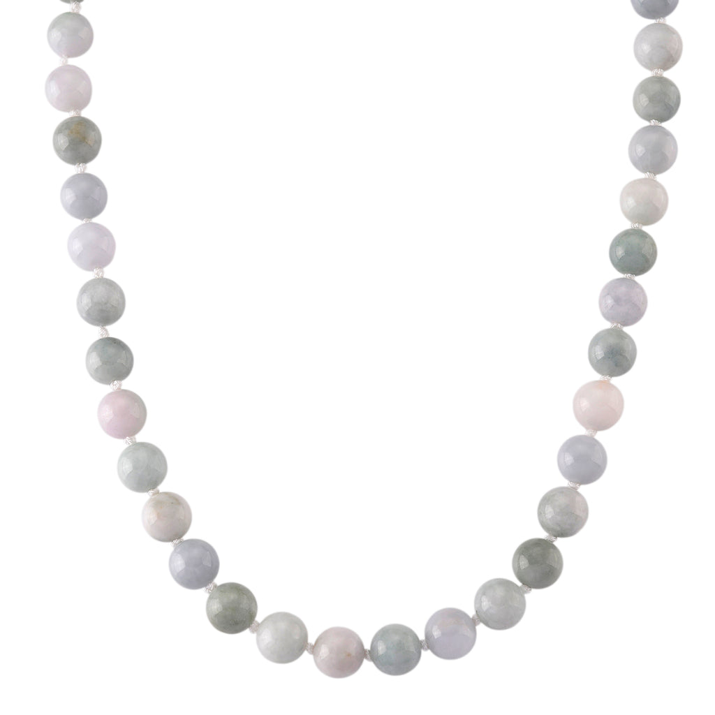 D'Joy Mehrfarbig Jade Halskette ca. 50 cm 925 Silber Rhodiniert ca. 640,00 ct.