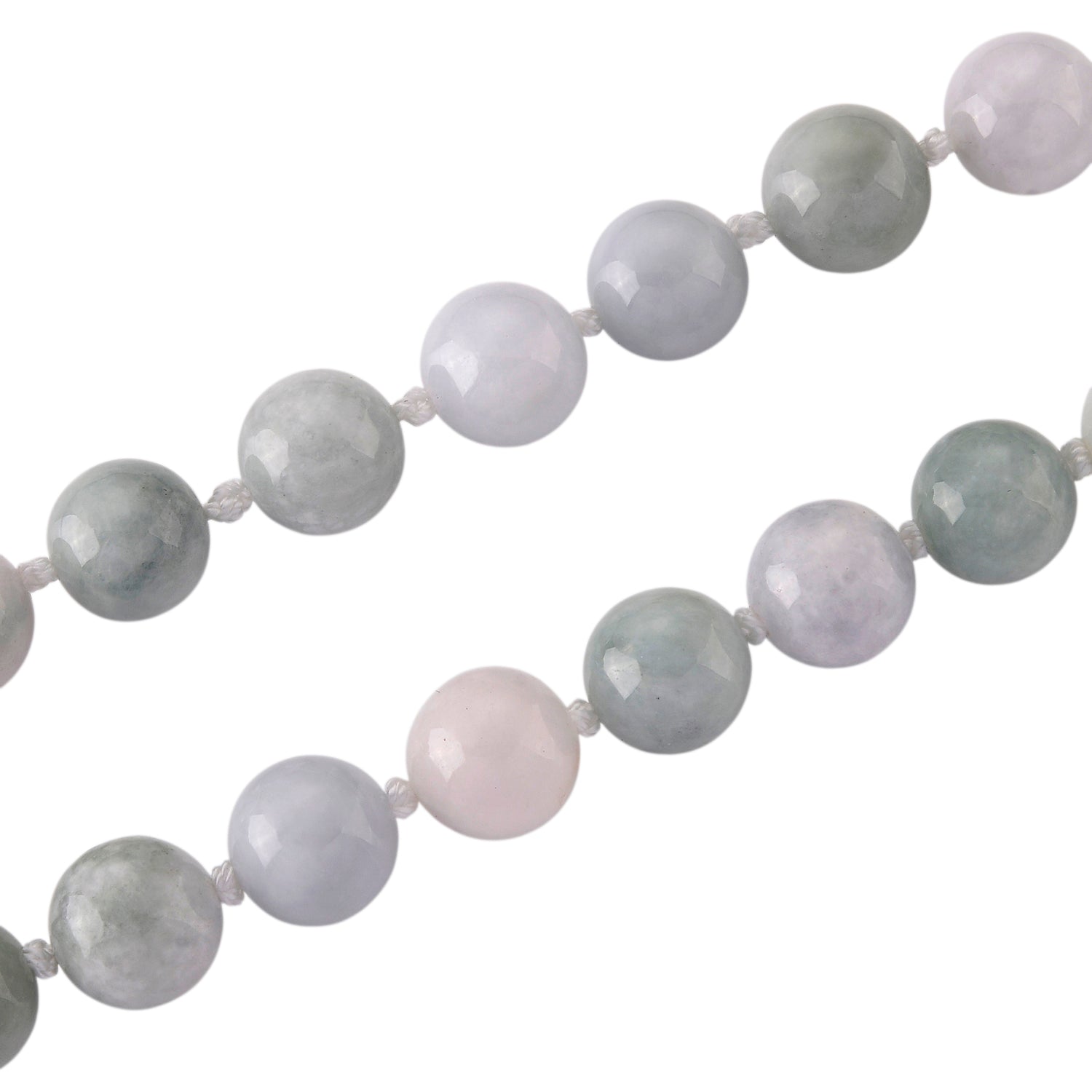 D'Joy Mehrfarbig Jade Halskette ca. 50 cm 925 Silber Rhodiniert ca. 640,00 ct.