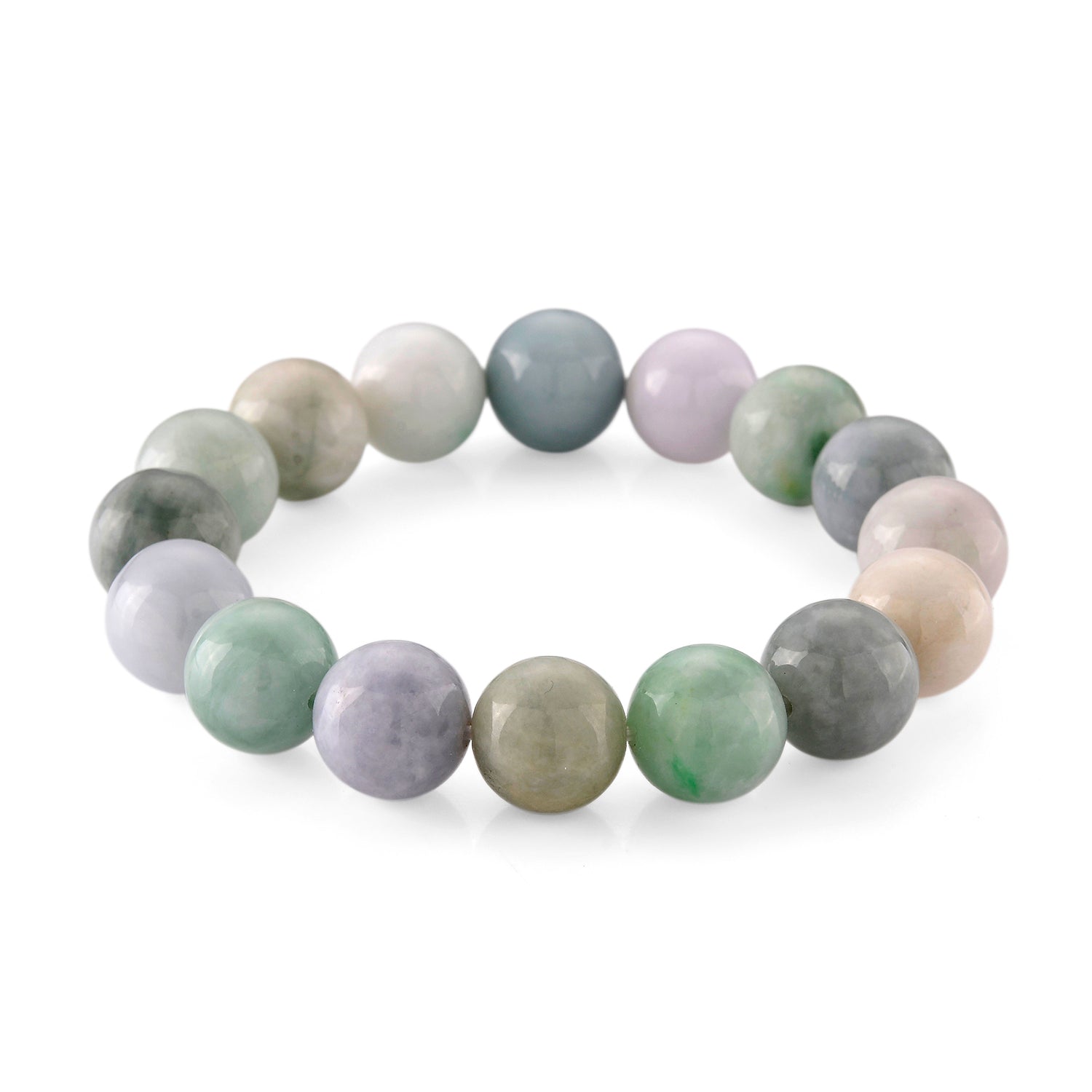 EXTREM SELTEN Mehrfarbig Jade Armband Flexibles cm ca. 310.00 ct