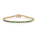 D'Joy AAA Kagem Sambischer Smaragd Armband ca. 19 cm 925 Silber 750 Gelbgold vermeil ca. 7,13 ct.