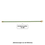 D'Joy AAA Kagem Sambischer Smaragd Armband ca. 19 cm 925 Silber 750 Gelbgold vermeil ca. 7,13 ct.