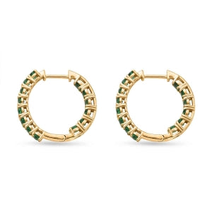 D'Joy AAA Kagem Sambischer Smaragd Ohrringe 925 Silber 750 Gelbgold vermeil ca. 3,02 ct.