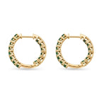 D'Joy AAA Kagem Sambischer Smaragd Ohrringe 925 Silber 750 Gelbgold vermeil ca. 3,02 ct.