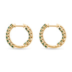 D'Joy AAA Kagem Sambischer Smaragd Ohrringe 925 Silber 750 Gelbgold vermeil ca. 3,02 ct.