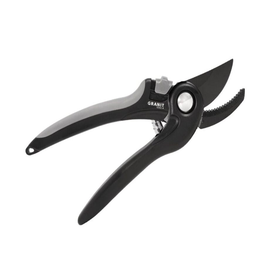 GRANIT BLACK EDITION Profi-Gartenschere GS02-A, PTFE-beschichtet, ergonomischer Softgriff